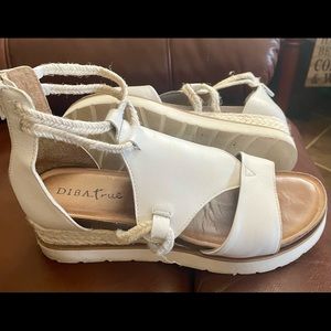 DIBA True Strappy Wedge Leather Sandals